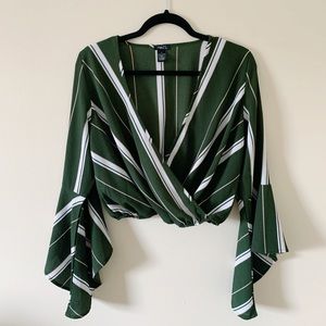 Green Stripe Blouse